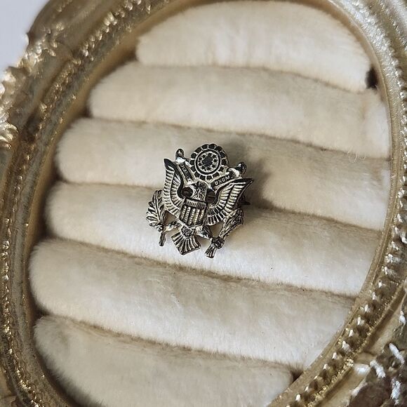 Sterling Silver Military Pin Brooch - Picture 2 of 4